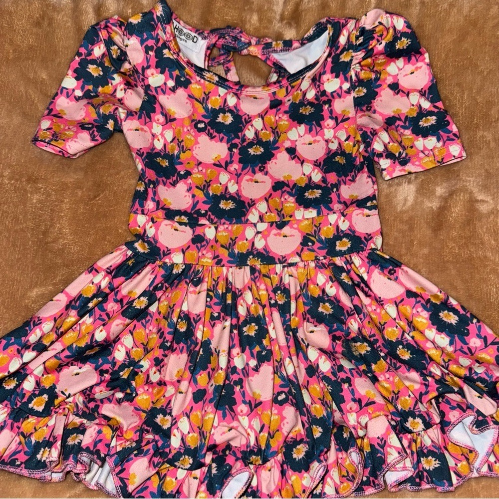 Girlhood by Little Stocking Co Pink Floral Twirl Dress Toddler Size 2